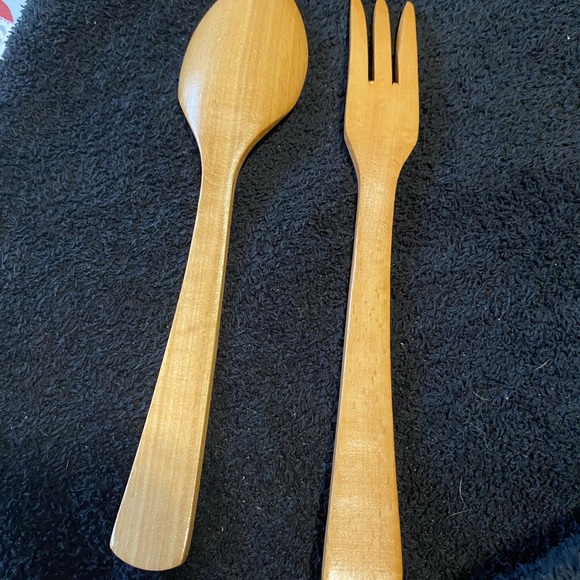 Wooden fork and spoon - Picture 3 of 4